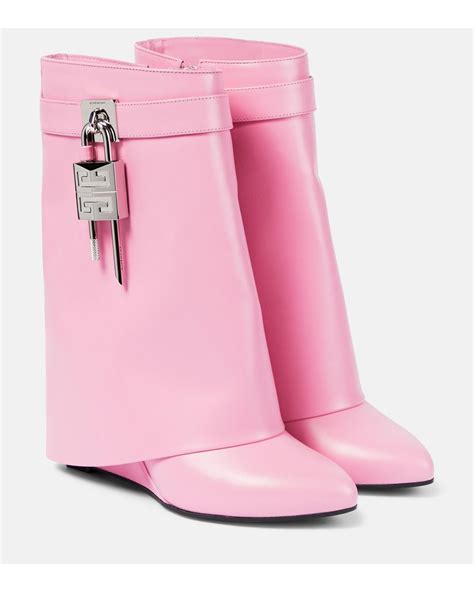 givenchy hot pink|pink Givenchy shark boots.